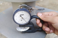 Medición de rugosidad con el medidor de espesor tipo Reloj comparador  Marca: Mitutoyo